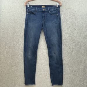 Mother Jeans Womens 27 Blue The Looker Ankle Fray Skinny Denim USA Low Rise